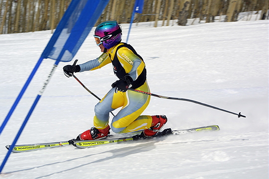 Cris Coughlin racing at Nationals at Crested Butte.